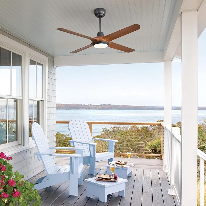 50 Inch Ceiling Fans with Lights,Ceiling Fan with Light and Remote Control Smart Ceiling Fan,Noiseless Reversible DC Motor,4 Blade Ceiling Fans 6-Speed 3 CCT,Ceiling Fan for Indoor/Outdoor