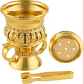 Bakhoor Burner Set Tray, Frankincense Resin Burner, Charcoal insencents Burner, Metal Incense Censer for Yoga Spa Meditation, with Cone Incense Holder and Tongs(Glod)