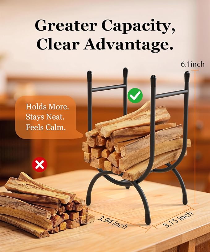 Palo Santo Sticks Holder, Heavy Duty Metal Sacred Wood Rack, Desktop Storage Rack for Palo Santo Sticks, Sage, Smudge Sticks, Herbs, Incense, Home Decor, Meditation Room