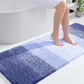 OLANLY Bathroom Runner Rugs Mat 59x24, Extra Soft Absorbent Microfiber Bath Rugs, Rubber Backing, Quick Dry, Washable Long Bath Mats for Bathroom, Tub and Shower, Home Decor Accessories, Blue-Violet