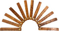 Incense Garden Pack of 12 Wooden Incense Holder for Sticks with Inlays of Brass 10 inches Long - Zodiac