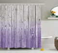 Ambesonne Rustic Shower Curtain, Wood Panels Background Digital Tones Effect Country House Art Image, Cloth Fabric Bathroom Decor Set with Hooks, 69" W x 84" L, Violet Blue
