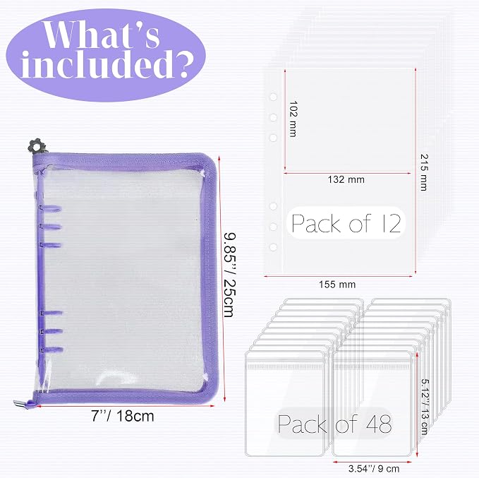 Bracelet Holder Travel Jewelry Organizer Case Transparent Jewelry Storage Book for Earring Necklace Ring with Small Clear Zippered Pouch