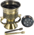 Frankincense Resin Incense Burner, Incense Censer, Bakhoor Burner, Charcoal Incense Burner, Incense Burner with Handle Tongs for Yoga, Spa Aromatherapy