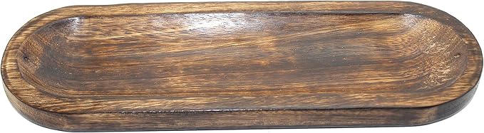 Govinda - Incense Burner Stick Holder Ash Catcher Wooden Handmade Modern Gift Wood Home Decor Size 12 X 4 Inches, (Plain)