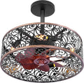 REDSTAR Ceiling Fans with Lights-Small Farmhouse Ceiling Fan with Light and Remote, Industrial Caged Ceiling Fan Light for Living Room, Bedroom, Kitchen