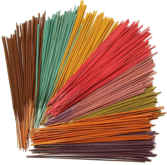 Hosley 480-Pack Assorted Incense Sticks, 12 Scents Incl. Nag Champa, Lavender, Dragon’s Blood, Grab Bag, Ideal for Meditation, Aromatherapy, Home, Gifts