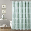 Lush Decor Nova Ruffle Shower Curtain, 72" x 72", Blue