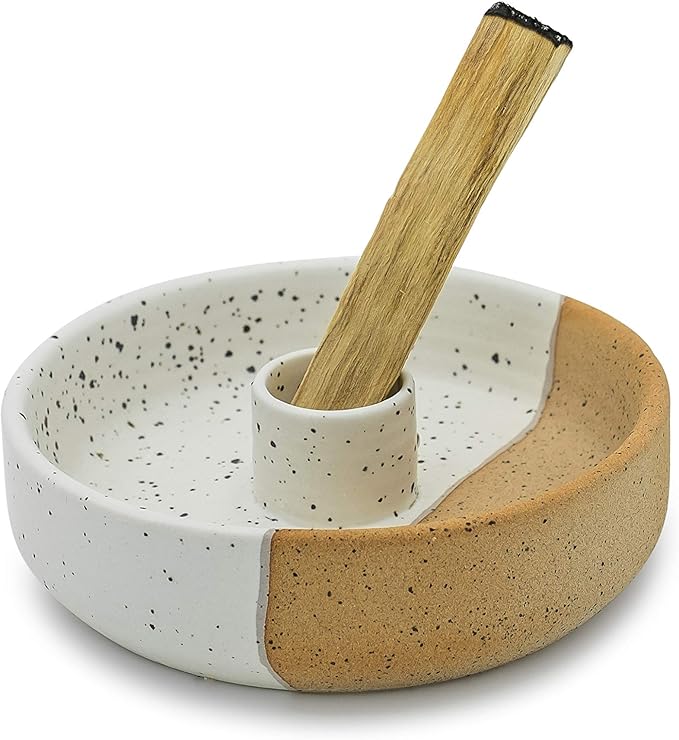 Bursera Terracotta Palo Santo Holder, Tree Planted with Every Order, Ceramic Palo Santo Burner Wood Stand, Incense Stick Burning Tray