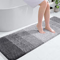 OLANLY Bathroom Runner Rugs Mat 59x20, Extra Soft Absorbent Microfiber Bath Rugs, Rubber Backing, Quick Dry, Washable Long Bath Mats for Bathroom Floor, Tub and Shower, Home Decor Accessories, Grey