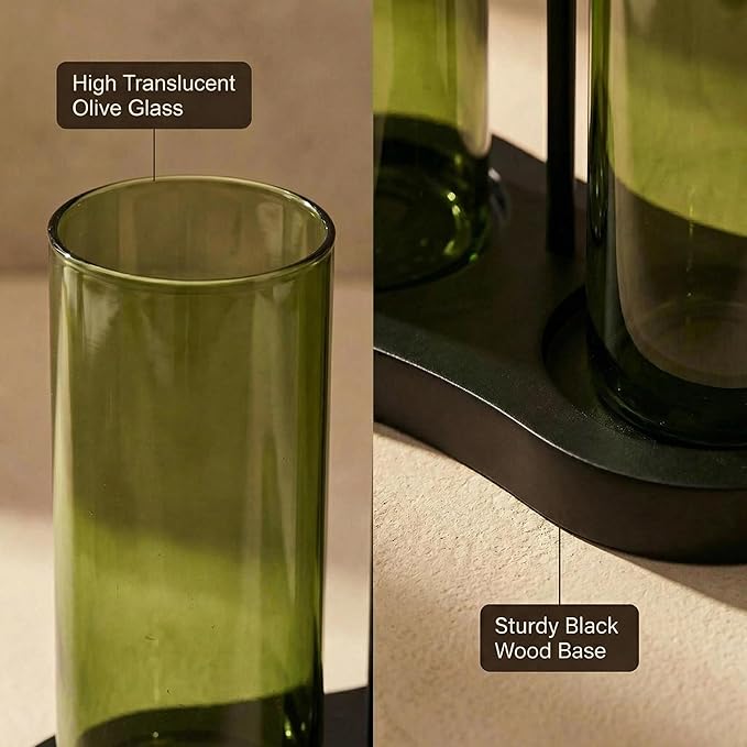 Green Glass Incense Holder, Incense Sticks Holder Burner with Storage,Hang Upside Down Incense Holder for Sticks with Glass Ash Catcher for Meditation Yoga Spa Room Decor (Green)