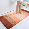 OLANLY Bathroom Runner Rugs Mat 47x24, Extra Soft Absorbent Microfiber Bath Rugs, Rubber Backing, Quick Dry, Washable Long Bath Mats for Bathroom Floor, Tub and Shower, Home Decor Accessories, Orange