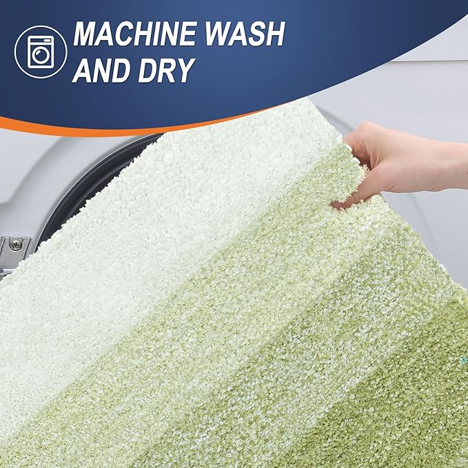 OLANLY Large Bathroom Rugs Mat 44x32, Extra Soft Absorbent Microfiber Bath Rugs, Rubber Backing, Quick Dry, Washable Bath Mats for Bathroom, Tub and Shower, Home Decor Accessories, Mustard Yellow