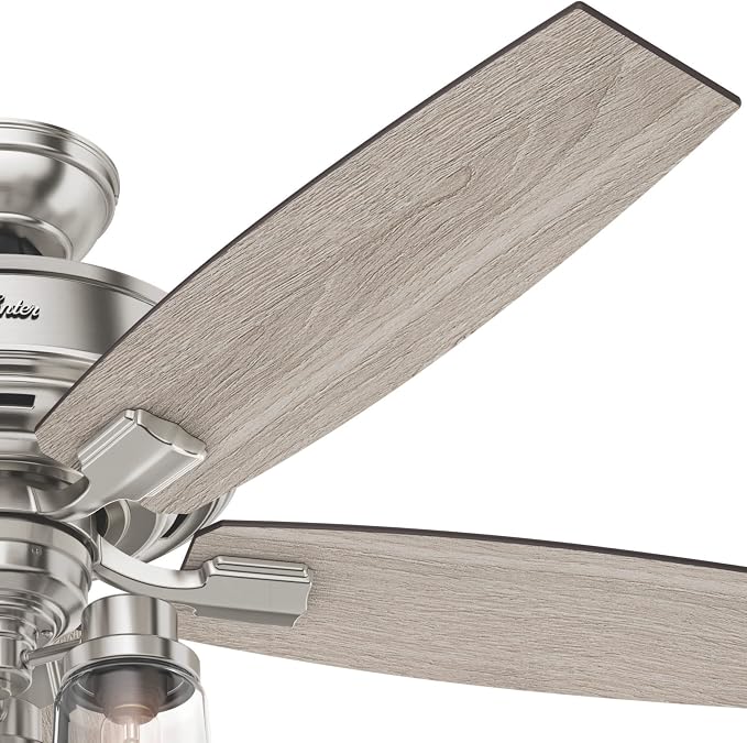 Hunter Bennett, Indoor, Ceiling Fan, Quiet, 52 inch, Brushed Nickel