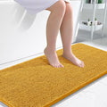 OLANLY Bathroom Runner Rugs 47x24, Soft Absorbent Chenille Bath Rugs, Rubber Backing Quick Dry, Machine Washable Long Bath Mats for Bathroom, Tub and Shower, Home Decor Accessories, Golden Yellow
