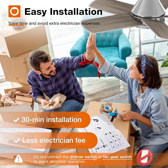 addlon Ceiling Fans with Lights, 32 inch Low Profile Ceiling Fan with Light and Remote Control, Flush Mount, Reversible, 3CCT, Dimmable, Quiet, Nickel Small Ceiling Fan for Bedroom Indoor/Outdoor Use