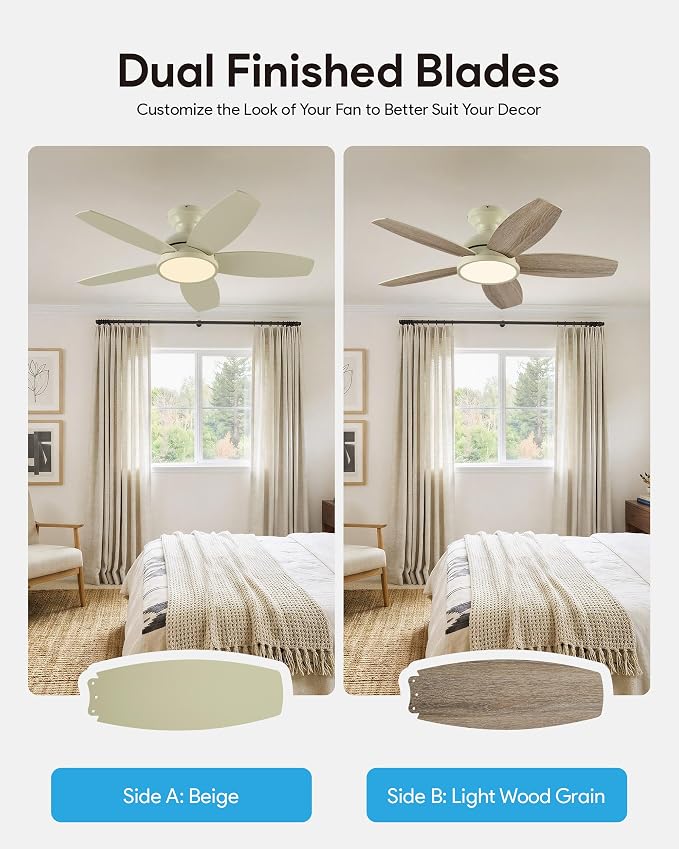VONLUCE Ceiling Fans with Lights, 36 Inch Ceiling Fan and Remote, Full-spectrum LED Light, 3CCT, 6-Speeds Noiseless Reversible DC Motor, Modern Ceiling Fan for Bedroom Living Room Farmhouse, Boho