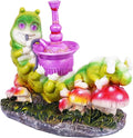 Fantasy Gifts Caterpillar Smoking a Hookah Incense Burner – 4 x 5 Inches Hand Painted Multicolor Resin | Whimsical Home Décor, Meditation, Aromatherapy, and Collectible Figurine