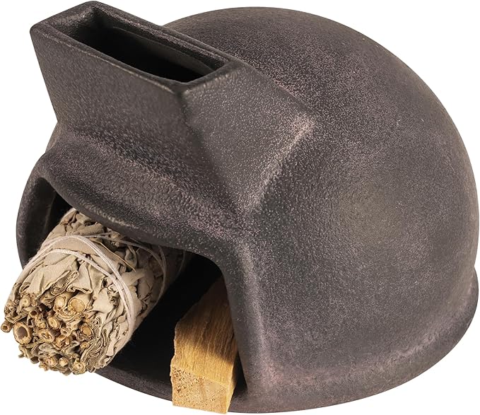 Terracotta Palo Santo Holder, Mini Mexican Style Chiminea Clay Incense Burner, Ceramic Aromatherapy Holder for Meditation, Yoga, Home Decor, Unique Meditation Gift