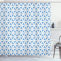 Ambesonne Abstract Shower Curtain, Flower of Life Traditional Alchemy Disc Cosmos Pattern, Cloth Fabric Bathroom Decor Set with Hooks, 69" W x 70" L, Pale White