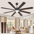 Fanbulous 72 Inch Ceiling Fans with Lights and Remote, Oil Bronze Ceiling Fan with 8 Dual-Color Blades, Indoor/Outdoor Large Ceiling Fans, Reversible DC Motor, 6-Speed, 3CCT for Living Porch Patio