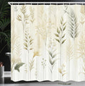 Ambesonne Tan Shower Curtain, Botanical Dream of Leaves Greenery with Bohemian Lines Fantasy Jungle Composition, Cloth Fabric Bathroom Decor Set with Hooks, 69" W x 84" L, Pale Khaki Ivory