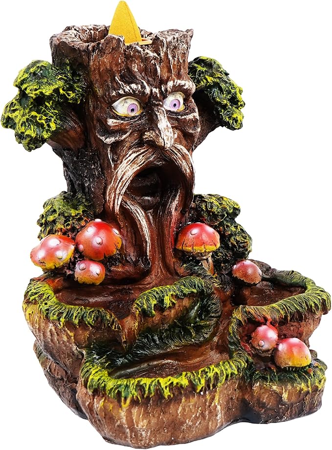 Fantasy Gifts Tree Man Backflow Burner Ornament – Multicolor 6 x 5 Inch Waterfall Décor Accent | Nature-Inspired Tree Man Tabletop Decoration for Home & Meditation Spaces