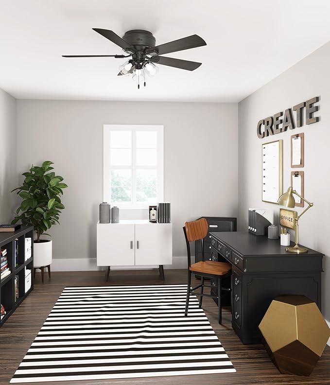 Hunter Crestfield, Indoor, Ceiling Fan, Quiet, 52 inch, Noble Bronze