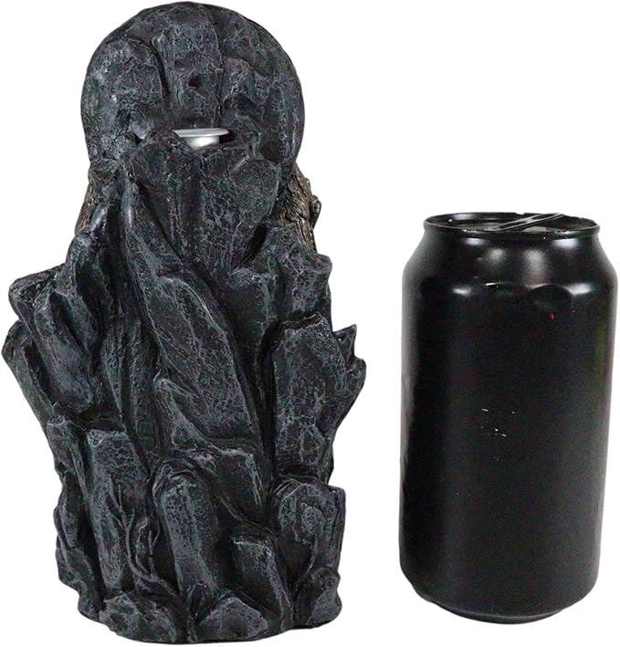 Ebros Sabbatic Goat of Mendes Samael Lilith Baphomet with Pentagram Sigil Backflow Cone Incense Smoke Burner Decorative Figurine 7.5" Tall LaVeyan Serpent Skulls Occultic Accent