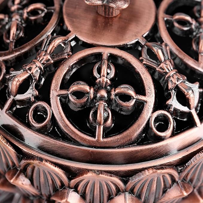 Horoper Lotus Incense Burner, Lotus Cone Vintage Incenses Burner Holder, Lotus Flower Shaped Incense Cone Holder, Lotus Incense Holder for Stick and Cone Incense
