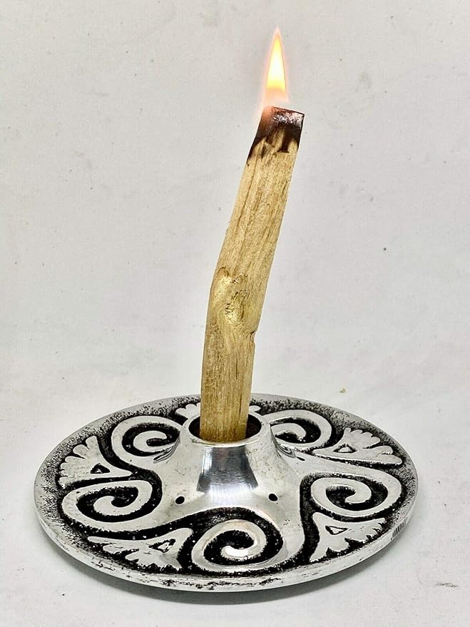palo Santo Metal Holder and Incense Burner with 10 Sticks