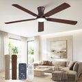 Fanbulous 60 inch Ceiling Fan with Light, Low Profile Ceiling Fan with Light, App&Remote Control, Dimmable LED Light, Flush Mount Ceiling Fan for Indoor Bedroom Living Room, Qiuet DC Motor