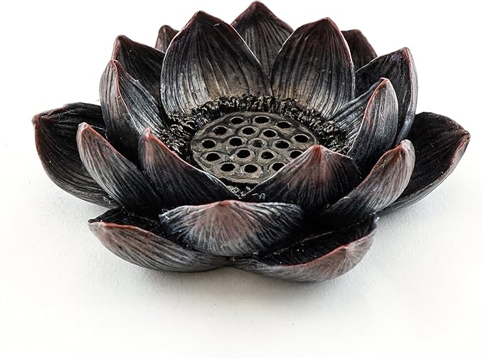 Lotus Incense Burner and Votive T-Light Candle Holder Meditation Flower Buddha