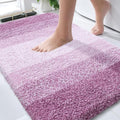 OLANLY Bathroom Rugs Mat 36x24, Extra Soft Absorbent Microfiber Bath Rugs, Rubber Backing, Quick Dry, Washable Bath Mats for Bathroom Floor, Tub and Shower, Home Decor Accessories, Pinkish-Purple