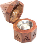 Govinda - 5 Inch Temple Wooden Charcoal/Cone Burner