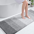 OLANLY Large Bathroom Rugs Mat 40x24, Extra Soft Absorbent Microfiber Bath Rugs, Rubber Backing, Quick Dry, Washable Bath Mats for Bathroom Floor, Tub and Shower, Home Decor Accessories, Light Grey
