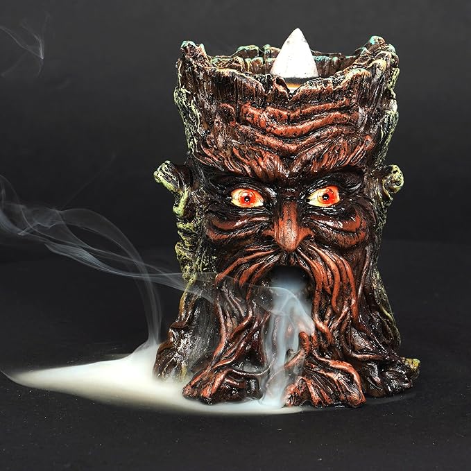 Fantasy Gifts Tree Man Small Backflow Incense Burner Holder 3.5 Inch Multicolor