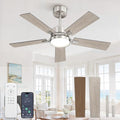 42 Inch Ceiling Fan with Lights and Remote, Smart APP Control, Dimmable with All-Setting Memory, Quiet DC Motor Reversible Blades, Damp Rated Modern Ceiling Fan for Bedroom Patio Living Room