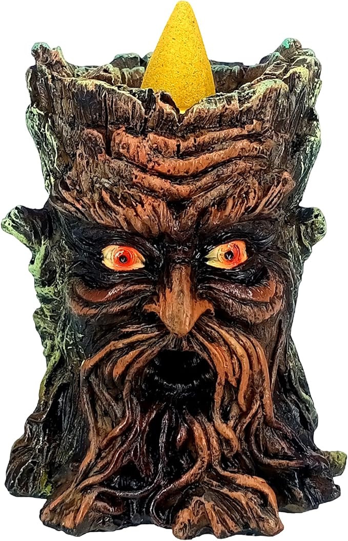 Fantasy Gifts Tree Man Small Backflow Incense Burner Holder 3.5 Inch Multicolor