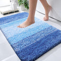 OLANLY Small Bathroom Rugs Mat 24x16, Extra Soft Absorbent Microfiber Bath Rugs, Rubber Backing, Quick Dry, Washable Bath Mats for Bathroom, Tub and Shower, Home Decor Accessories, Light Royal Blue