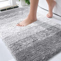 OLANLY Bathroom Rugs Mat 34x21, Extra Soft Absorbent Microfiber Bath Rugs, Rubber Backing, Quick Dry, Machine Washable Bath Mats for Bathroom Floor, Tub and Shower, Home Decor Accessories, Light Grey