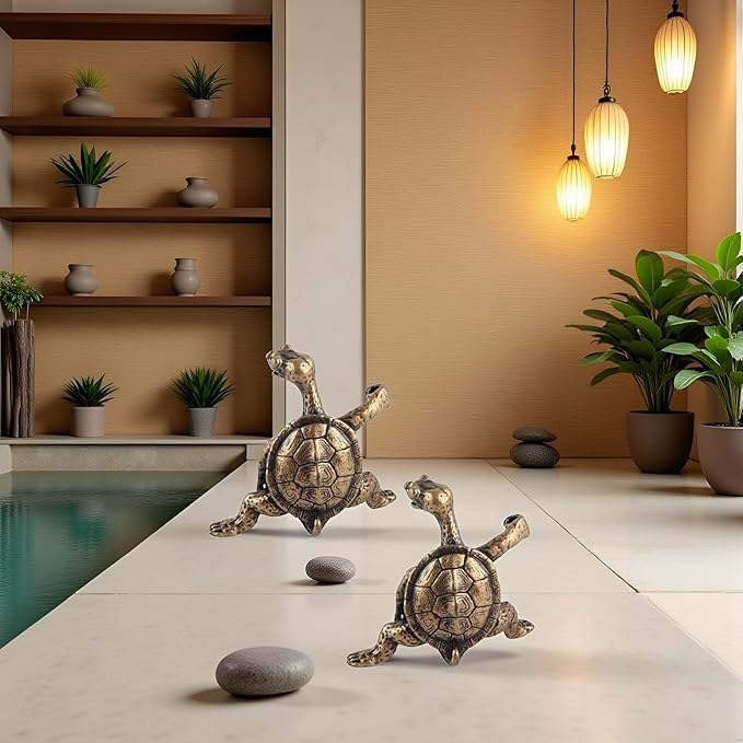 2Pcs Turtle Incense Stick Holder Exquisite Sleep Home Decor Antique Bronze Aid Handcrafted Beautiful Censer Holder Incense Holders Home Fragrance Home Décor Products