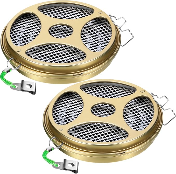 2 Pcs Portable Mosquito Coil Holder – Mosquito Coil & Incense Burner Metal Sandalwood Incense Burner for Camping Fishing Hiking Travel Patio Garden Outdoor Indoor for Repelling Mosquitos