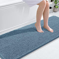 OLANLY Bathroom Runner Rugs 70x24, Soft Absorbent Chenille Bath Rugs, Rubber Backing Quick Dry, Machine Washable Long Bath Mats for Bathroom Floor, Tub and Shower, Home Decor Accessories, Airy Blue
