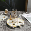 4 in1 Moon Incense and Palo Santo Holder, Sage and Plao Santo Burner, Incense Holder for Sticks, Sage Stick Holder for Burning, Sage Burner Bowl for Altar Decor, Incense Burner Holder