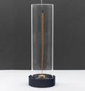 Incense Holder for Sticks,Modern Incense Stick Holder with Glass Ash Catcher[Anti ash Flying], Incense Burner Holder,Zen Glass Incense Holder,for Spa Home Decor Yoga Meditation[Black]