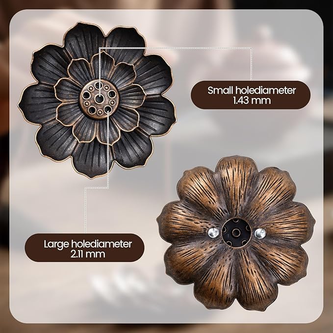 60 Pcs Lotus Incense Holder for Stick Bulk 2.28 inches Incense Burner Ash Catcher Cone Holder Indian Return Gifts for Diwali Pooja Home Fragrance Yoga SPA Sauna Bedroom