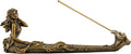 Top Collection Beach Mermaid Incense Holder Statue - Hand Painted Beautiful Mythical Creature with Bronze Antique Finish Look- 9-Inch Long Fragrance Incense Burner Figurine