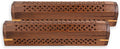 Incense Garden Pack of 2 Incense Stick Holder - Coffin Style - Wood Incense Stick Burner - Handcarved (Natural)
