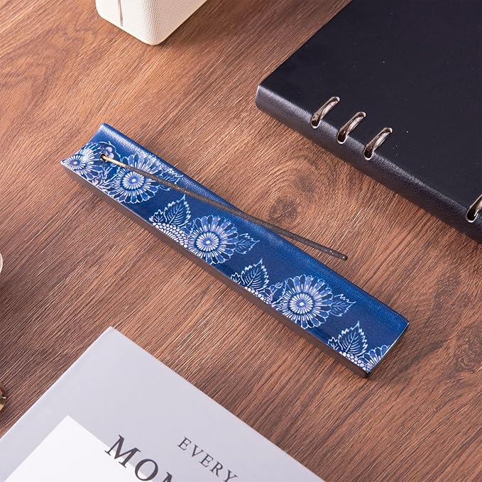 Incense Holder for Sticks, Ceramic Incense Burner with Ash Catcher, Aesthetic Decor for Home, Room & Office, Unique Gifts for Housewarming Yoga, Meditation & Spa